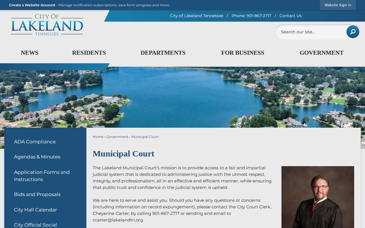 Shelby County Lakeland municipal court access and payment information